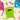 Colorful Alien Friends children's art canvas print by Feeling at Home, featuring playful alien characters on a vibrant background.