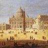 Art Print on canvas Piazza San Pietro Rome by van Wittel Gaspar Landscape Post-Impressionism artwork