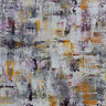 Gold, purple, and grey abstract canvas art print by Adams Connor, featuring bold brushstrokes and modern design.