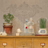 Feeling at Home Chive Library Kitchen canvas art print by Heighton Brent, featuring vibrant botanical and library imagery.