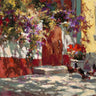 Country Courtyard Country French canvas art print by Heighton Brent, featuring a rustic rural scene in warm tones.