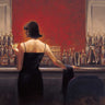 Feeling at Home evening lounge figurative canvas art print by Lynch Brent, showcasing a vibrant, expressive scene in rich colors.