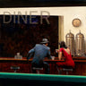 Feeling at home evening rendezvous figurative canvas art print by Lynch Brent, showcasing a colorful, artistic scene.