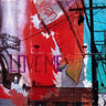 Urban collage love me photography canvas art print by Heighton Brent, featuring vibrant mixed-media artwork on canvas.