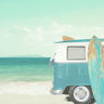 Coastal canvas art print of surf scene by Heighton Brent, featuring waves and beach scenery, created by Feeling at Home.
