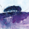 Abstract lavender and hill landscape canvas art print by Howden Simon, vibrant wall decor from Feeling at Home collection.