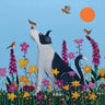 Feeling at Home Bestie to the Birdies Animals canvas art print by Black Ailsa featuring colorful bird and animal illustrations.