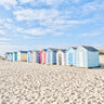 Canvas Art Print Beach huts on sandy seashore Photography subject by Gore Ally-Reader Fine Art Print quality 
