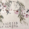 Canvas Art Print Willow and Peach Blossoms Museum subject by Unknown Fine Art Print quality 