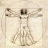 Canvas Art Print Proportions of the Human Figure - Vitruvian Man World Culture subject by Friedrich Caspar David Fine Art Print quality 