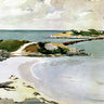 Canvas Art Print Gallows Island Coastal subject by Kano School Fine Art Print quality 