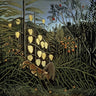Canvas Art Print Tropical Forest: Battling Tiger and Bull Museum subject by School Eishi Fine Art Print quality 