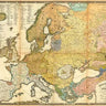 Canvas Art Print Ethnographische Karte von Europa, 1847 Maps subject by Brooker Harry Fine Art Print quality 