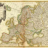 Canvas Art Print L'Europe, 1782 Maps subject by Klimt Gustav Fine Art Print quality 
