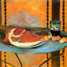 Canvas Art Print Still Life With Ham Museum subject by Guardi Fine Art Print quality 