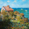 Canvas Art Print Fisherman's Cottage Coastal subject by Pissarro Camille Fine Art Print quality 