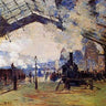 Canvas Art Print St Lazare Station The Arrival Of The Train From Normandy Museum subject by Morita Haruyo Fine Art Print quality 