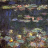 Canvas Art Print Water Lilies Green Reflections Museum subject by Muller Otto Fine Art Print quality 