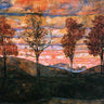 Four Trees 1917 museum canvas art print by Toulouse-Lautrec Henri, featuring vibrant colors and detailed artwork.