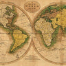 Canvas Art Print World Map Maps subject by Fresnaye Roger Fine Art Print quality 