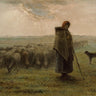 Canvas Art Print Shepherdess and Her Flock Museum subject by Monet Claude Fine Art Print quality 