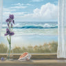 Canvas Art Print Irises on Windowsill Floral subject by Penchev Radoslav Fine Art Print quality 