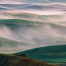 Dream Land in Morning Mist art print by Kulik Rafal, a serene landscape canvas featuring soft morning fog and tranquil scenery.