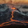 Canvas Art Print Volcano Eruption Landscape subject by Pictufy Fine Art Print quality 