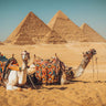Feeling at Home art print by Zhang Hannah featuring a captivating photograph of the Pyramids on canvas.