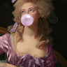 Canvas Art Print Madamelilac Bubblegum purple Fantasy subject by Monet Claude Fine Art Print quality 