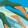 Canvas Art Print Swim Coastal subject by Atelier B Art Studio Fine Art Print quality 