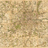 Map of London 1902 canvas art print by Hibberd Randy, vintage city map artwork on museum-quality canvas.