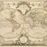 Canvas Art Print Mappe Monde, 1730 Museum subject by Hibberd Randy Fine Art Print quality 