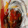 Canvas Art Print Ethnic Woman with white turban Figurative subject by Esposito Salvatore Fine Art Print quality 