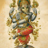 Canvas Art Print Ganesh Indian Elephant God Religion subject by Cunningham S. Fine Art Print quality 