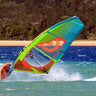 Sea and coastal landscape art print by Feeling at Home featuring wind surfer and sailing scenes on canvas, inspired by Sardinia.