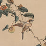 Canvas Art Print Bird perched on a branch from a fruit persimmon tree., 1892 Vintage subject by Van Gogh Vincent Fine Art Print quality 
