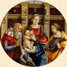 Canvas Art Print Madonna and Child with a Male Saint, Catherine of Alexandria and a Donor Figurative subject by Van Gogh Vincent Fine Art Print quality 