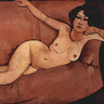 Canvas Art Print Woman on couch Museum subject by Seurat Georges Fine Art Print quality 