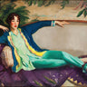 Gertrude Vanderbilt Whitney 1916 museum canvas art print by Henri Robert, Feeling at home