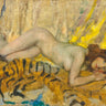 Nude on a Tiger Skin museum canvas art print by Shannon James Jebusa, Feeling at home