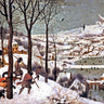 Canvas Art Print Hunters in the Snow Winter Museum subject by Rawlins Buck Fine Art Print quality 